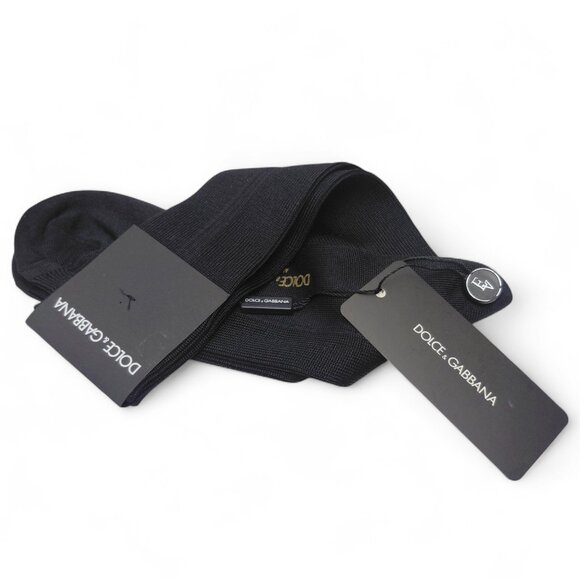 Dolce & Gabbana Men’s Silk Socks Black XL Made in Italy NWT Luxury Designer 0004 - Picture 5 of 11